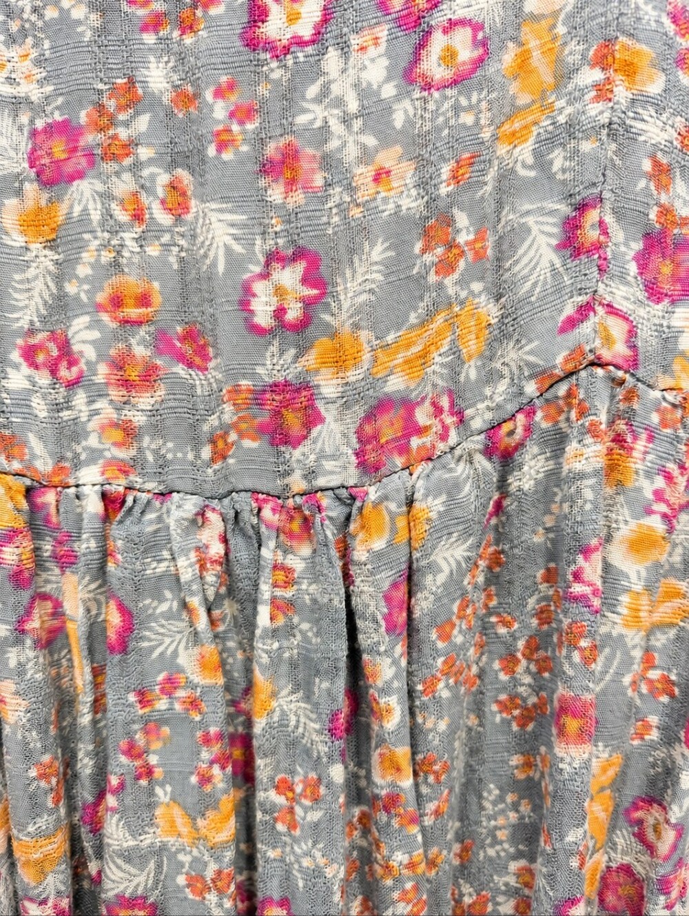 🔥Floral Babydoll Tiered Ruffle Sleeveless Mini Summer Dress Fall Layering Small - Picture 8 of 9